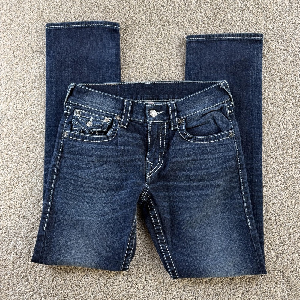 True Religion Section Straight Jeans Mens 31x32 Medium Wash Blue Denim Casual